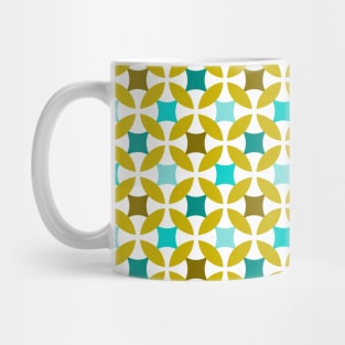 Mid Century Modern Circles and Diamonds Mug